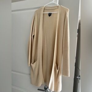 GAP Women's Beige Open-Front Cardigan